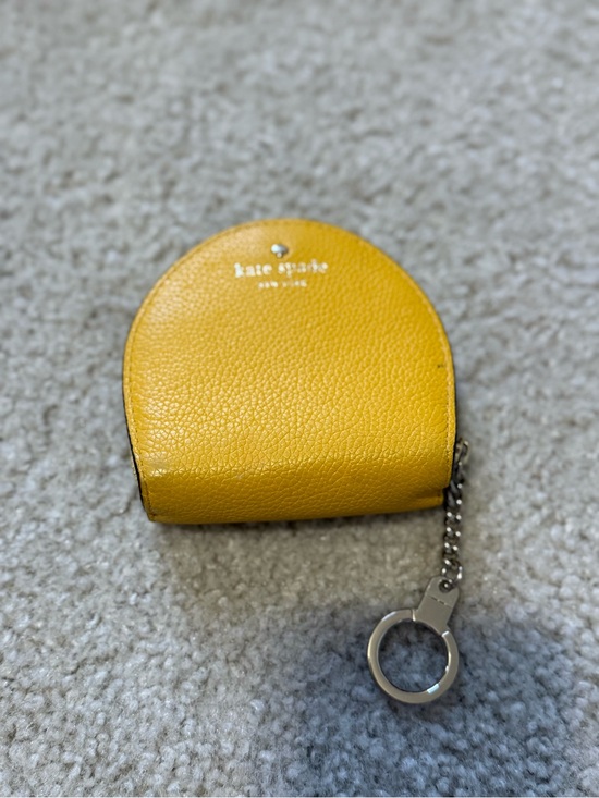 kate spade Handbags - kate spade Yellow Pebbled Leather Key Coin Pouch with Key Ring